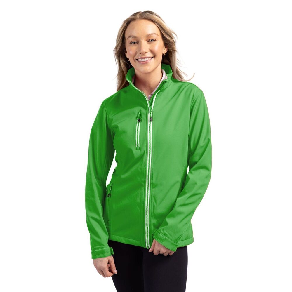 Clique Apple Green Telemark Recycled Stretch Softshell Womens Full Zip Jacket